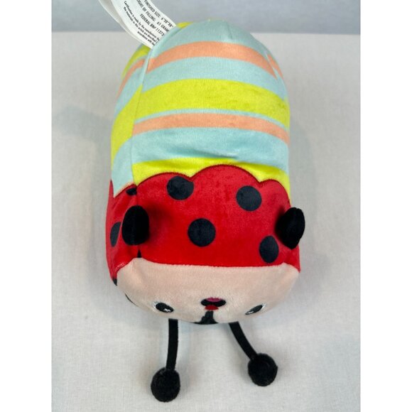 Moosh-Moosh Ladybug Plush Soft Multicolor Stripes Dots 8" Stuffed Animal - Picture 8 of 9